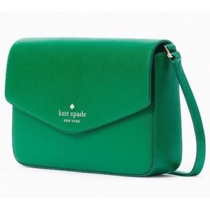 KATE SPADE SADIE ENVELOPE CROSSBODY GREEN BEAN NWT